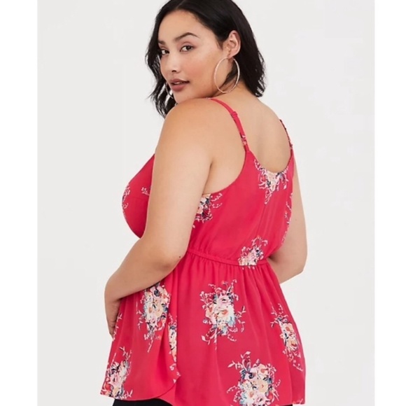 Torrid Pink Floral Blouse, Size 0 - Picture 4 of 8